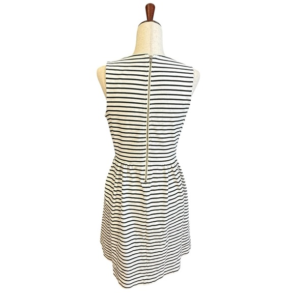 J. Crew Black and Off- White Striped Sleeveless Dress. Size S #1800 - Picture 4 of 6